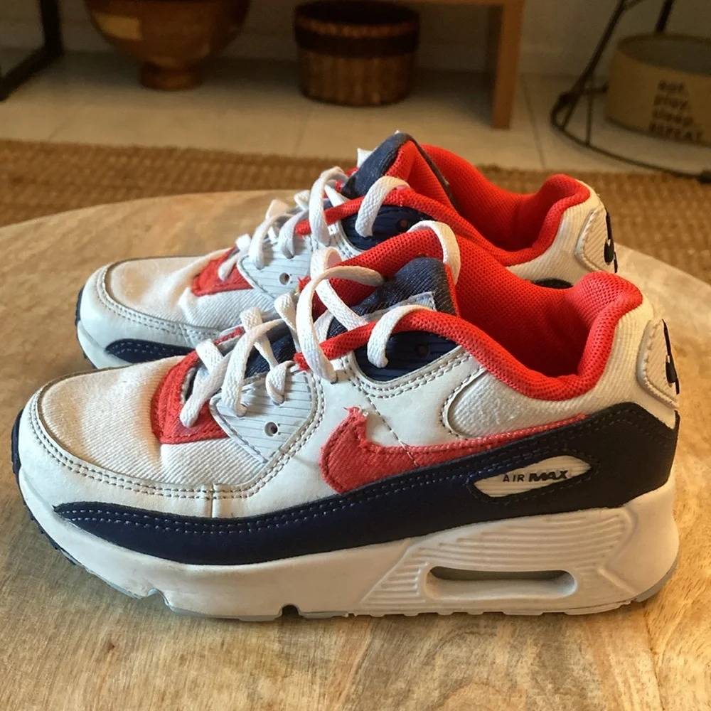 Nike Kids White Red Navy Air Max Sneakers